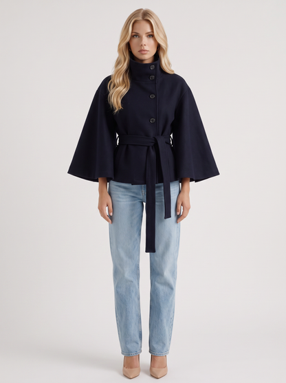 Paloma Cape Jacket - Navy
