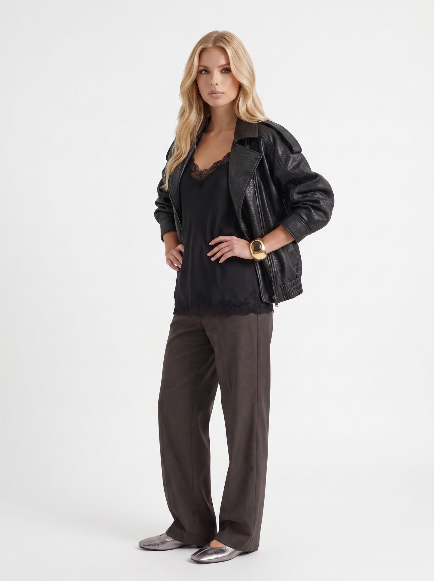 Philippa Biker Jacket - Black