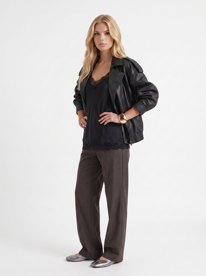 Philippa Biker Jacket - Black