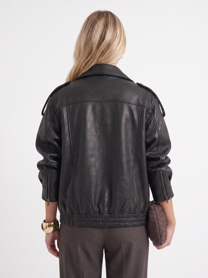 Philippa Biker Jacket - Black
