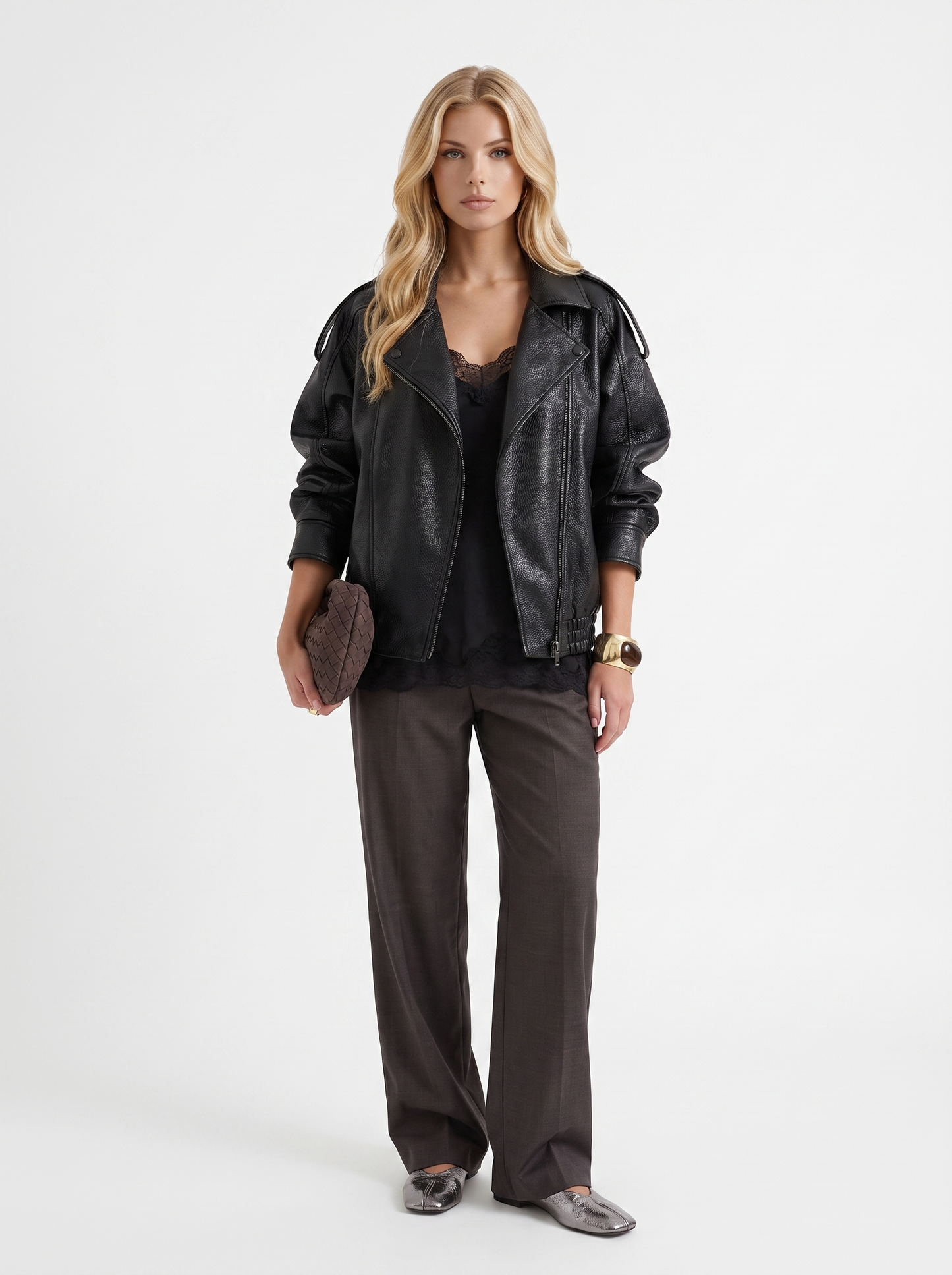 Philippa Biker Jacket - Black