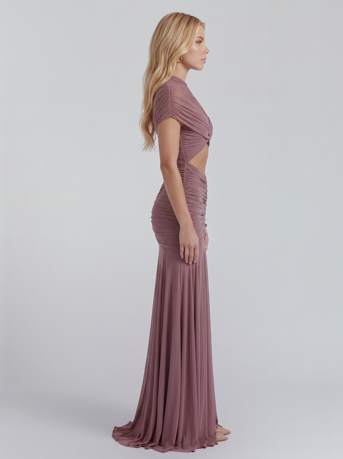 Ramona Cutout Maxi Dress - Dusty Pink