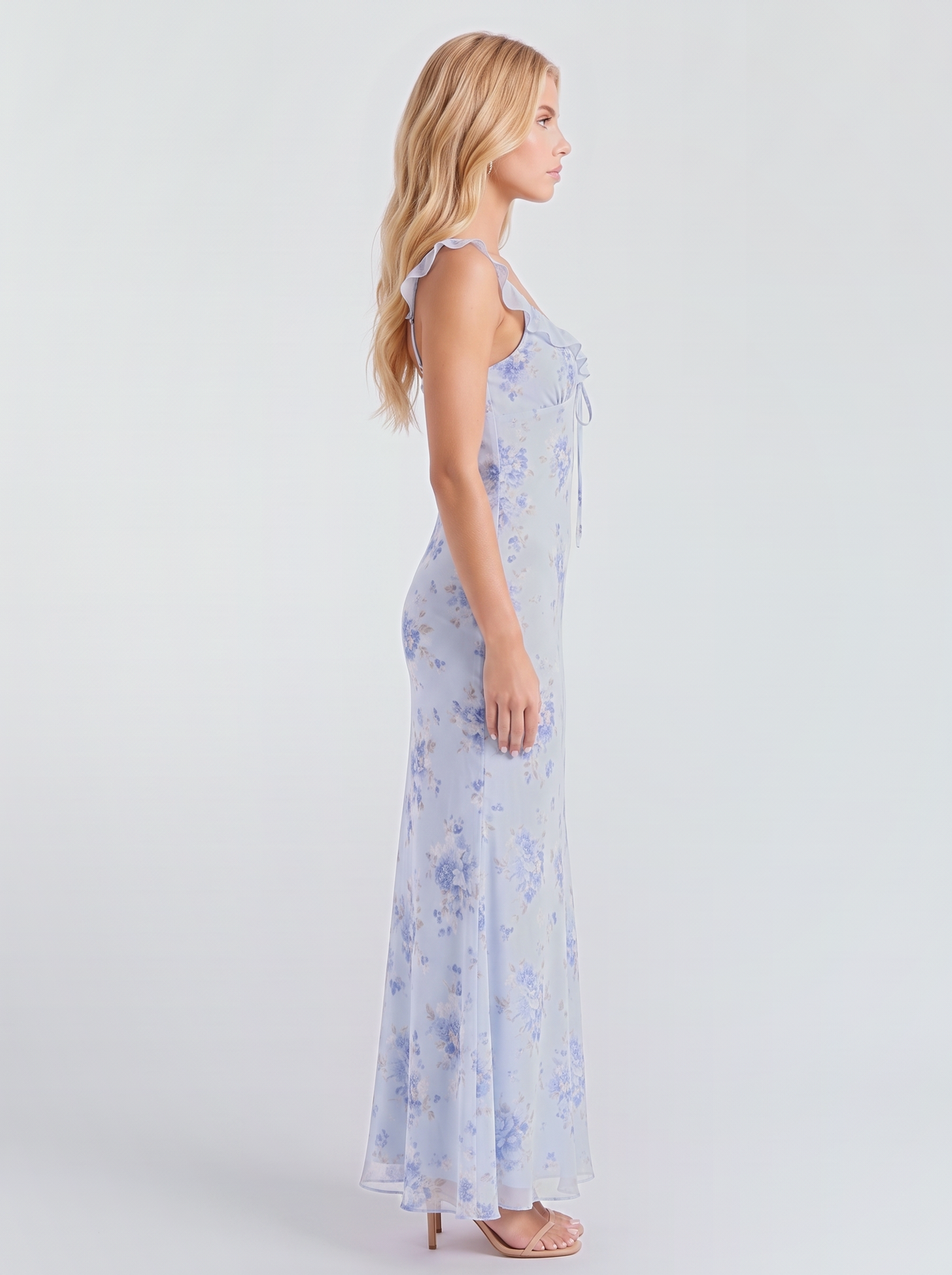 Romilly Floral Maxi Dress - Blue