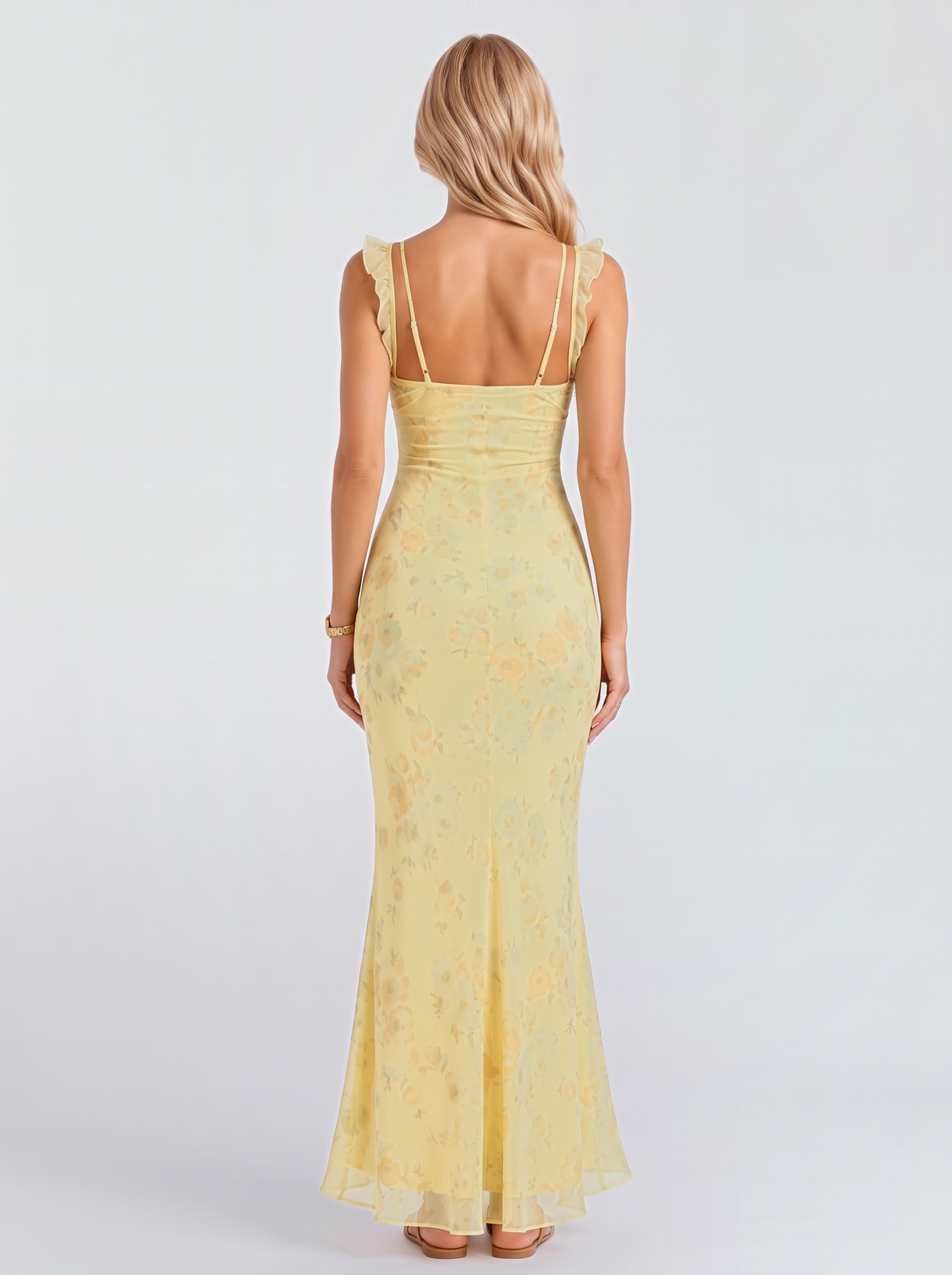 Romilly Floral Maxi Dress - Yellow