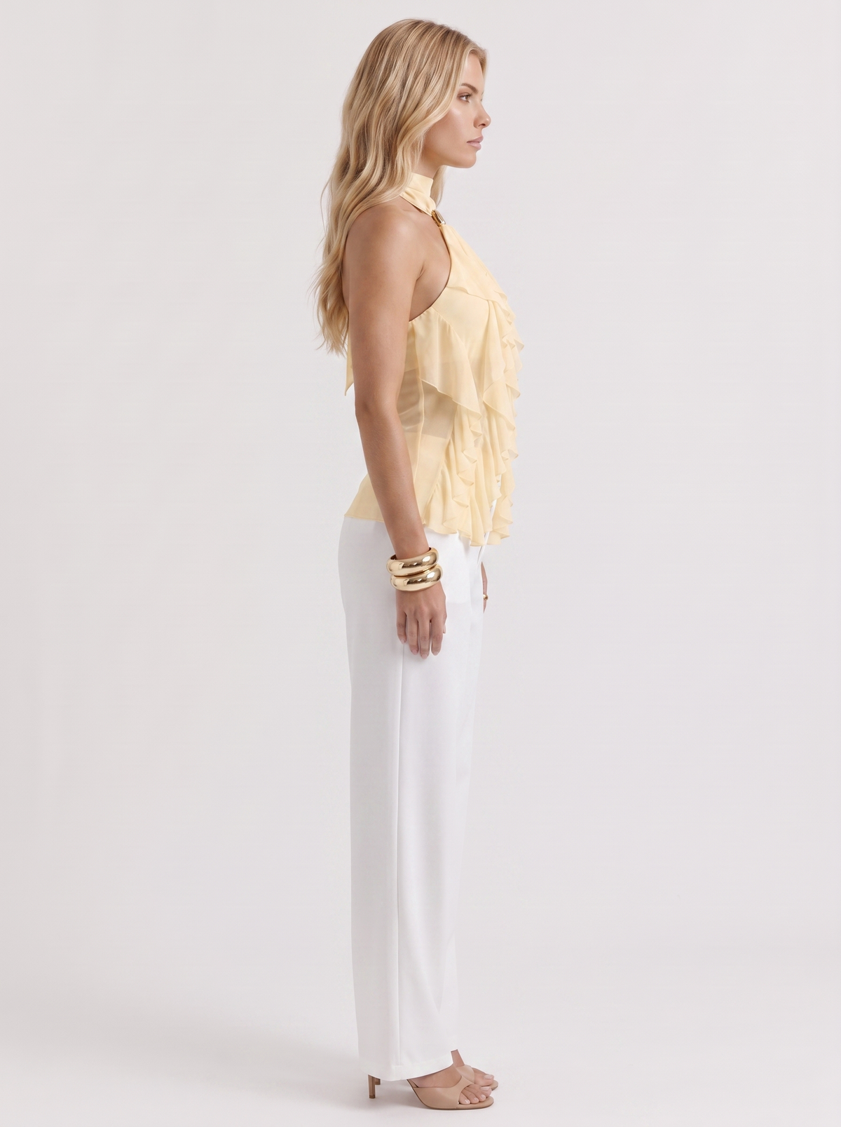 Romy Ruffle Top - Yellow