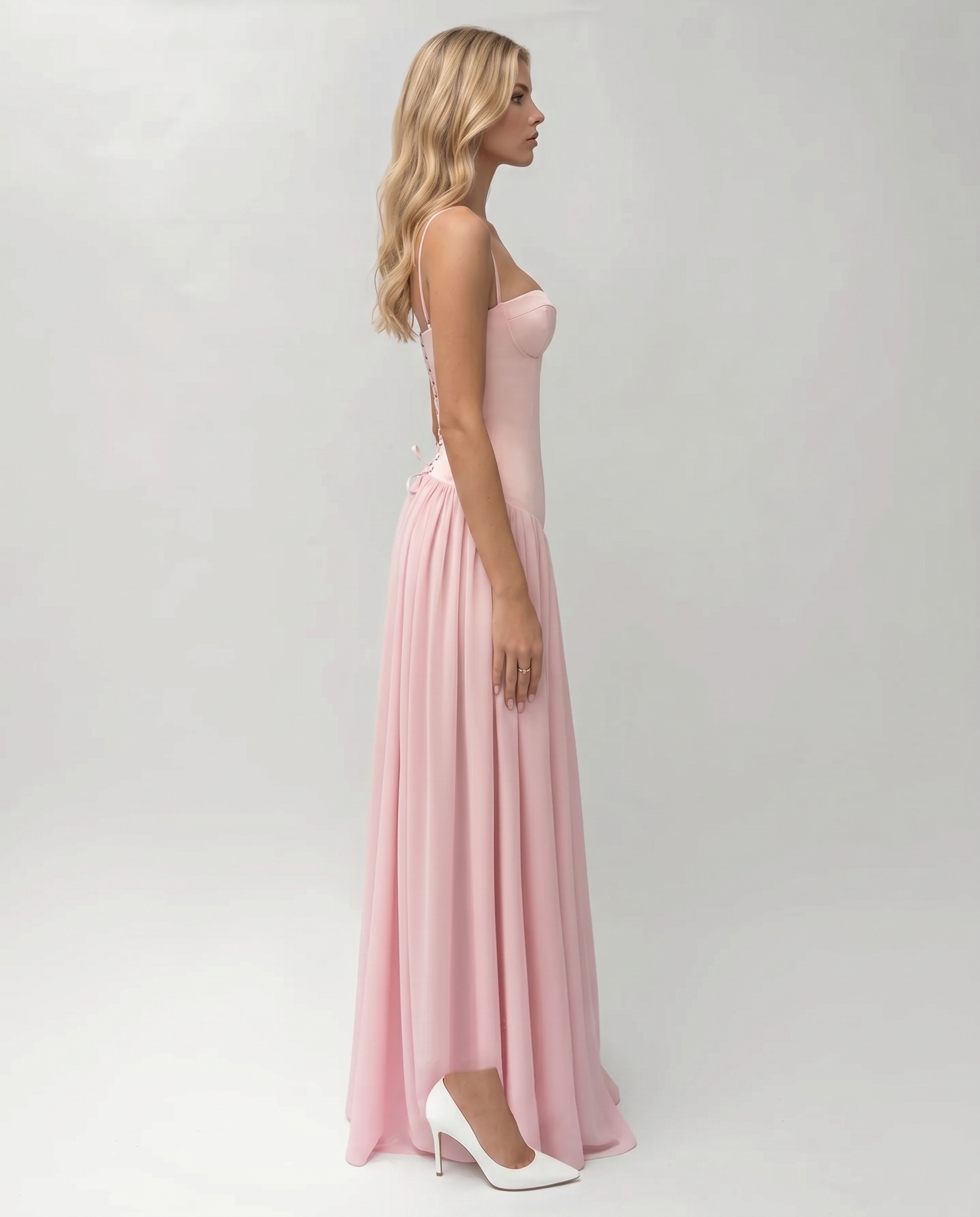 Rosa Corset Maxi Dress - Pink