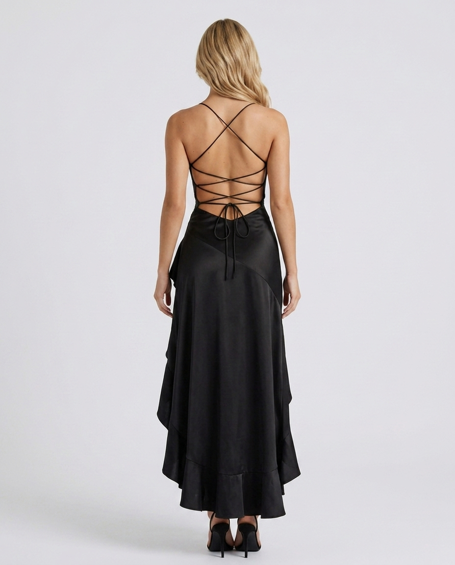 Rosalie Cowl Maxi Dress - Black