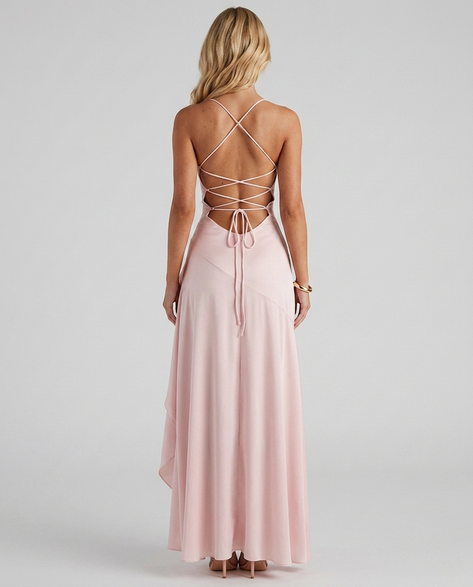 Rosalie Cowl Maxi Dress - Blush