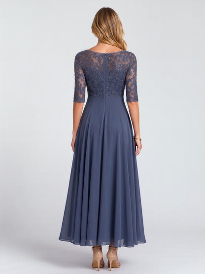 Rosetta Lace Maxi Dress - Blue