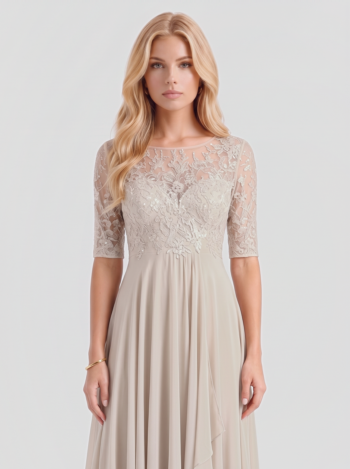 Rosetta Lace Maxi Dress - Cream