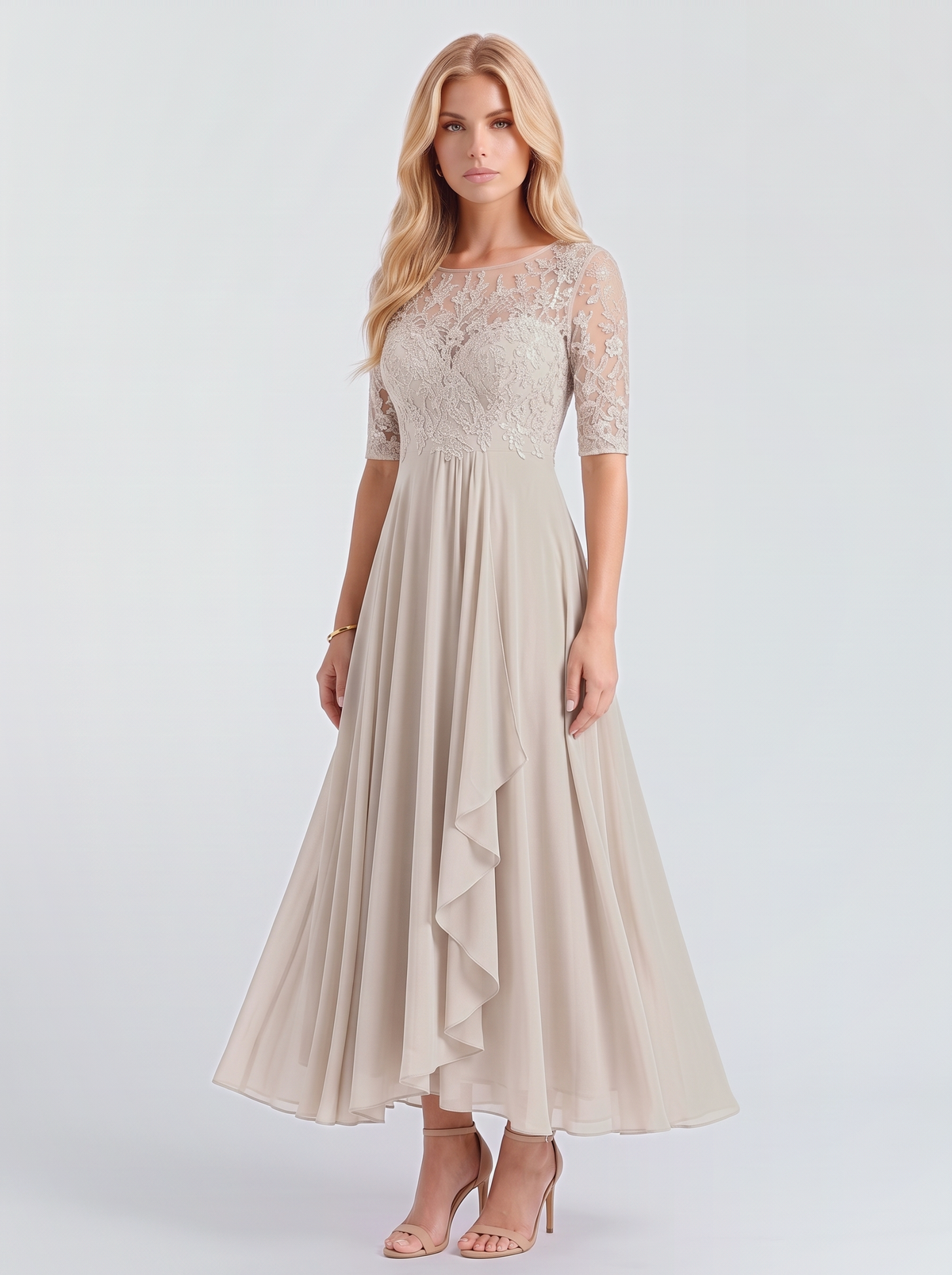 Rosetta Lace Maxi Dress - Cream