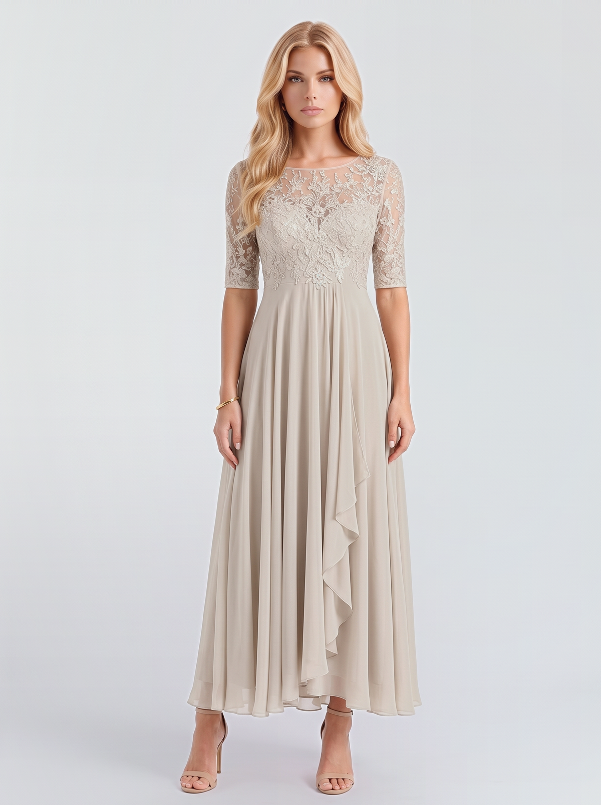 Rosetta Lace Maxi Dress - Cream