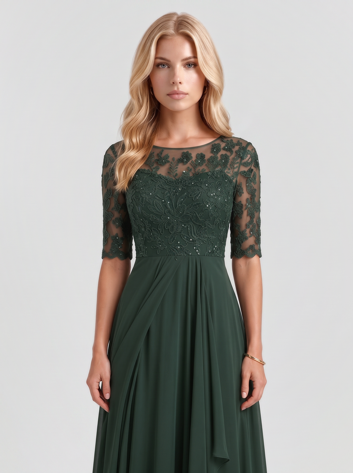 Rosetta Lace Maxi Dress - Green