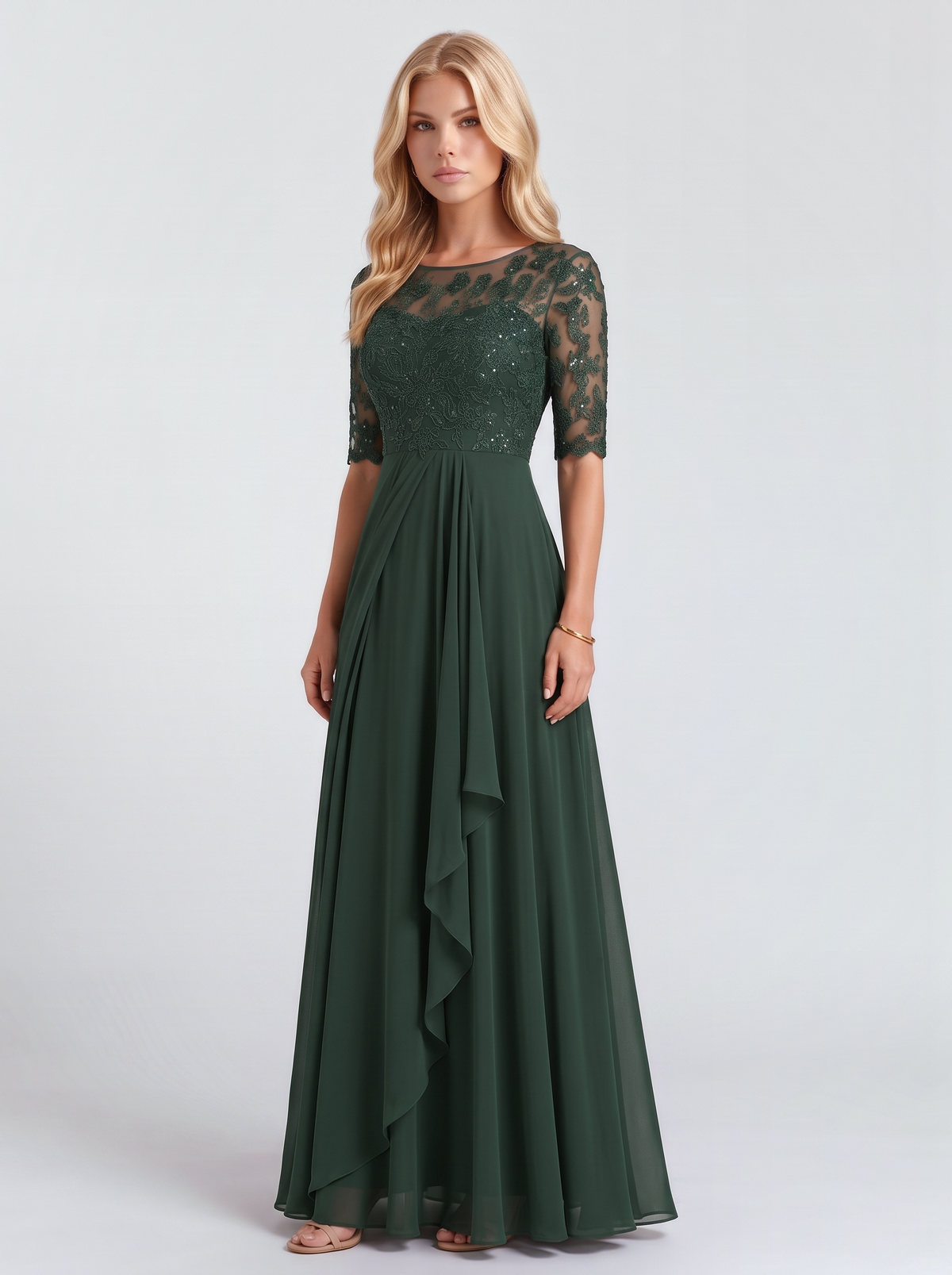 Rosetta Lace Maxi Dress - Green