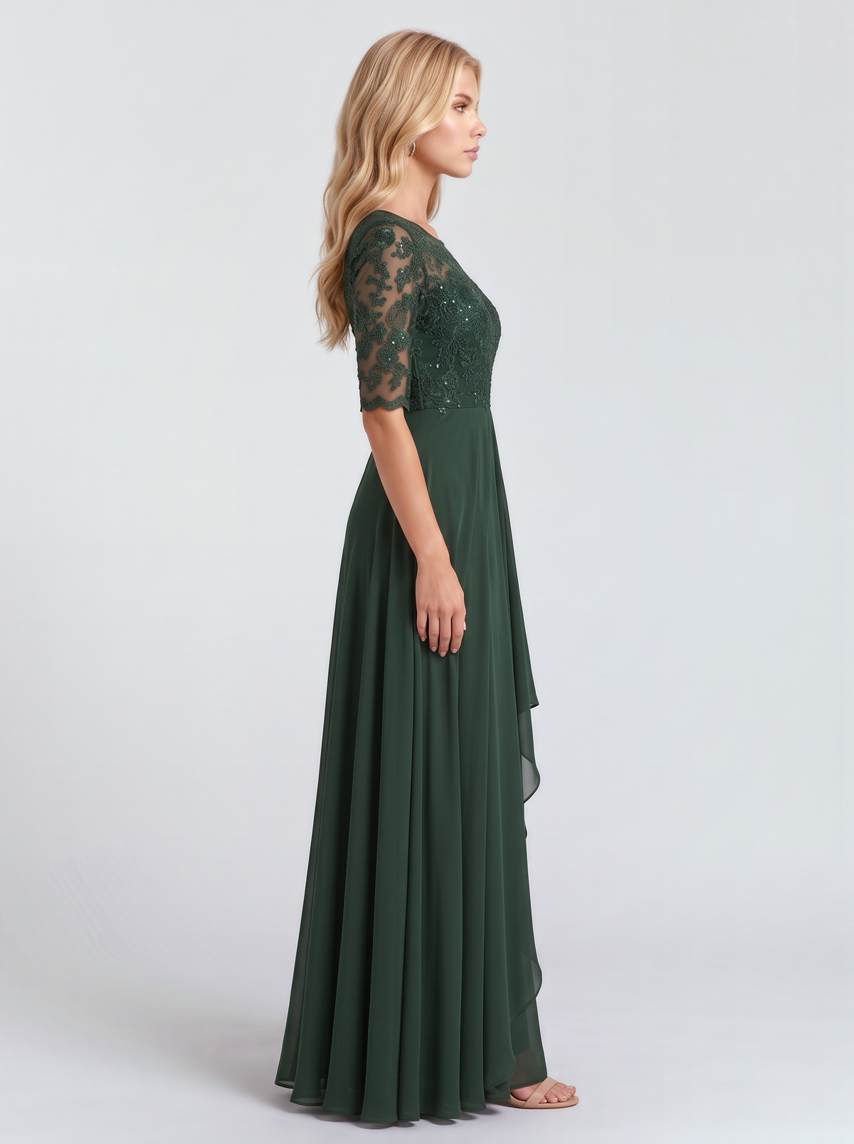 Rosetta Lace Maxi Dress - Green