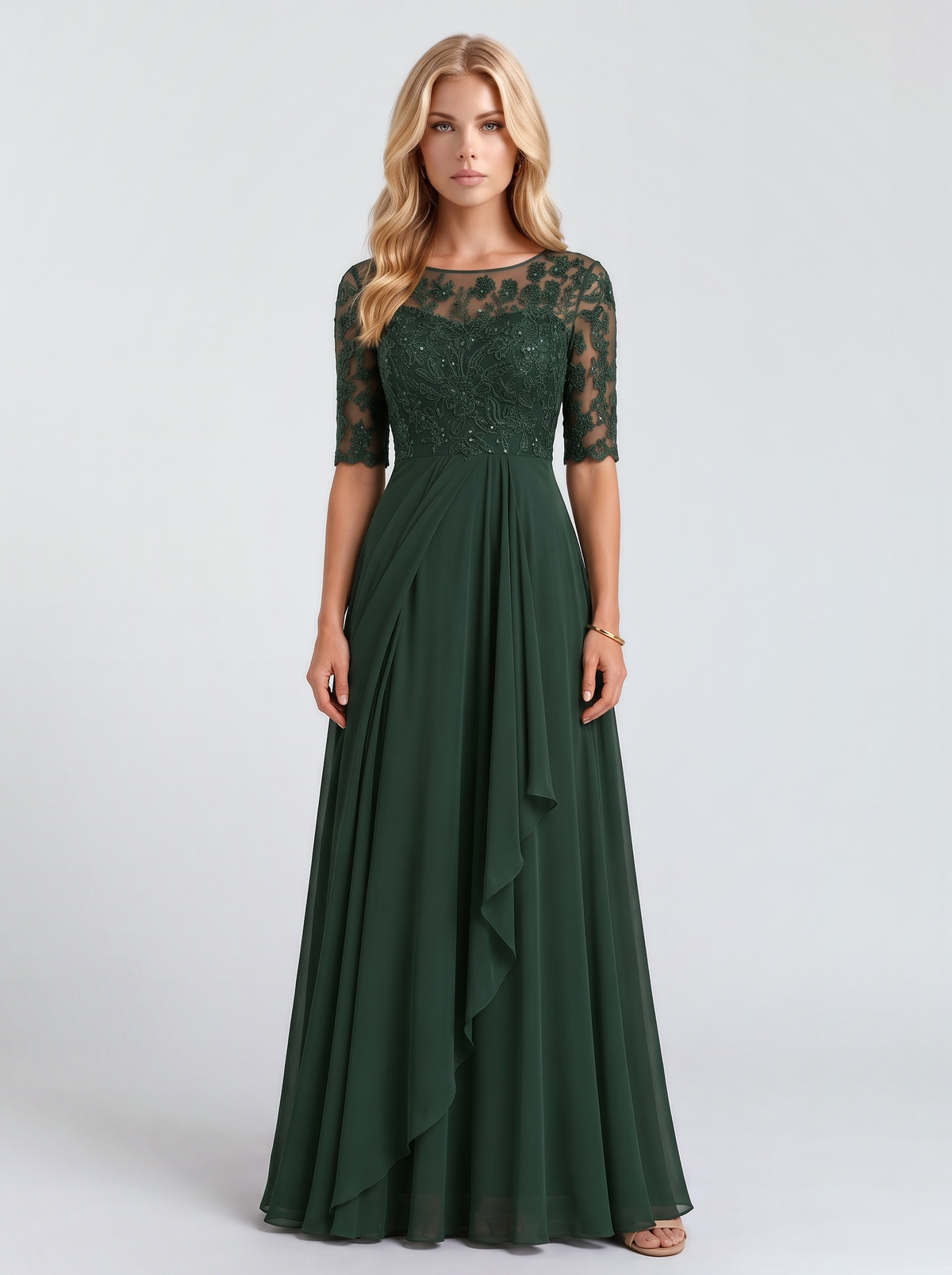 Rosetta Lace Maxi Dress - Green