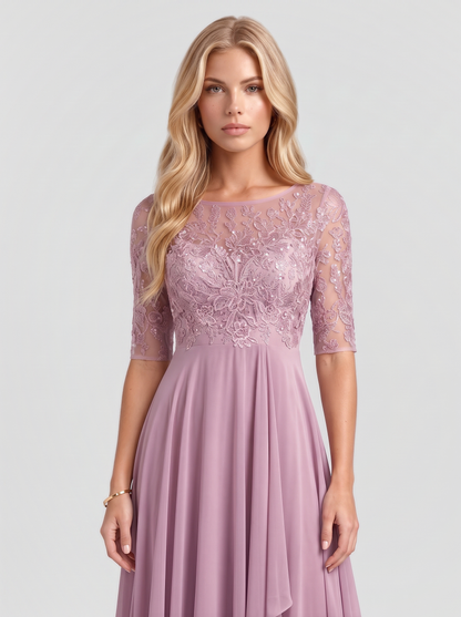 Rosetta Lace Maxi Dress - Pink