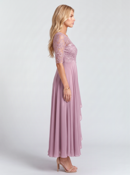Rosetta Lace Maxi Dress - Pink