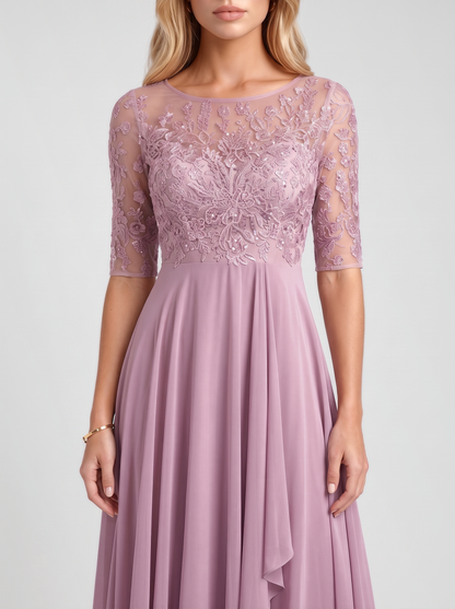 Rosetta Lace Maxi Dress - Pink