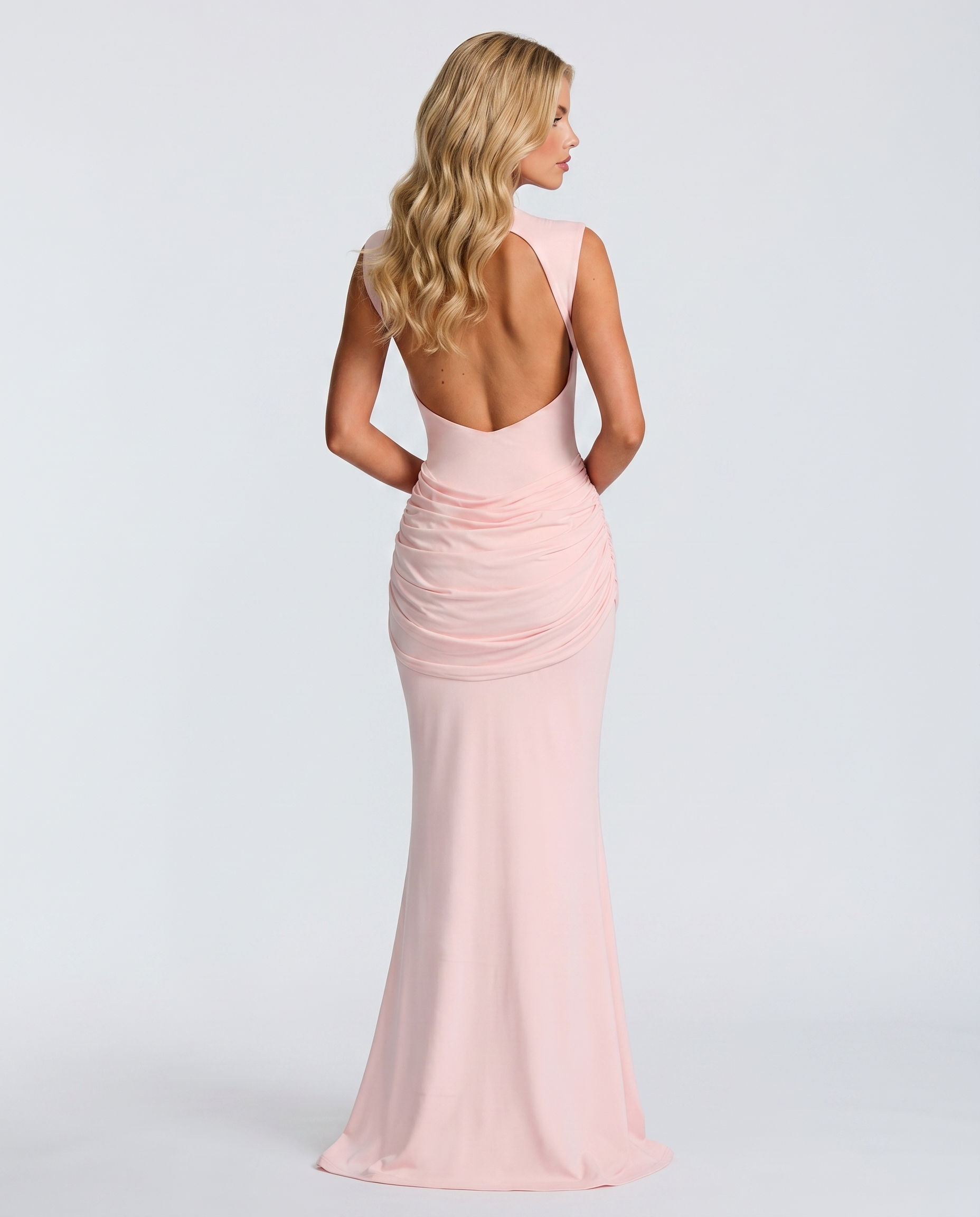 bodycon mermaid maxi dress Miss Circle Women's Emberly Black Fur Trimmed Off-Shoulder Rhinestone Mermaid Maxi Dress