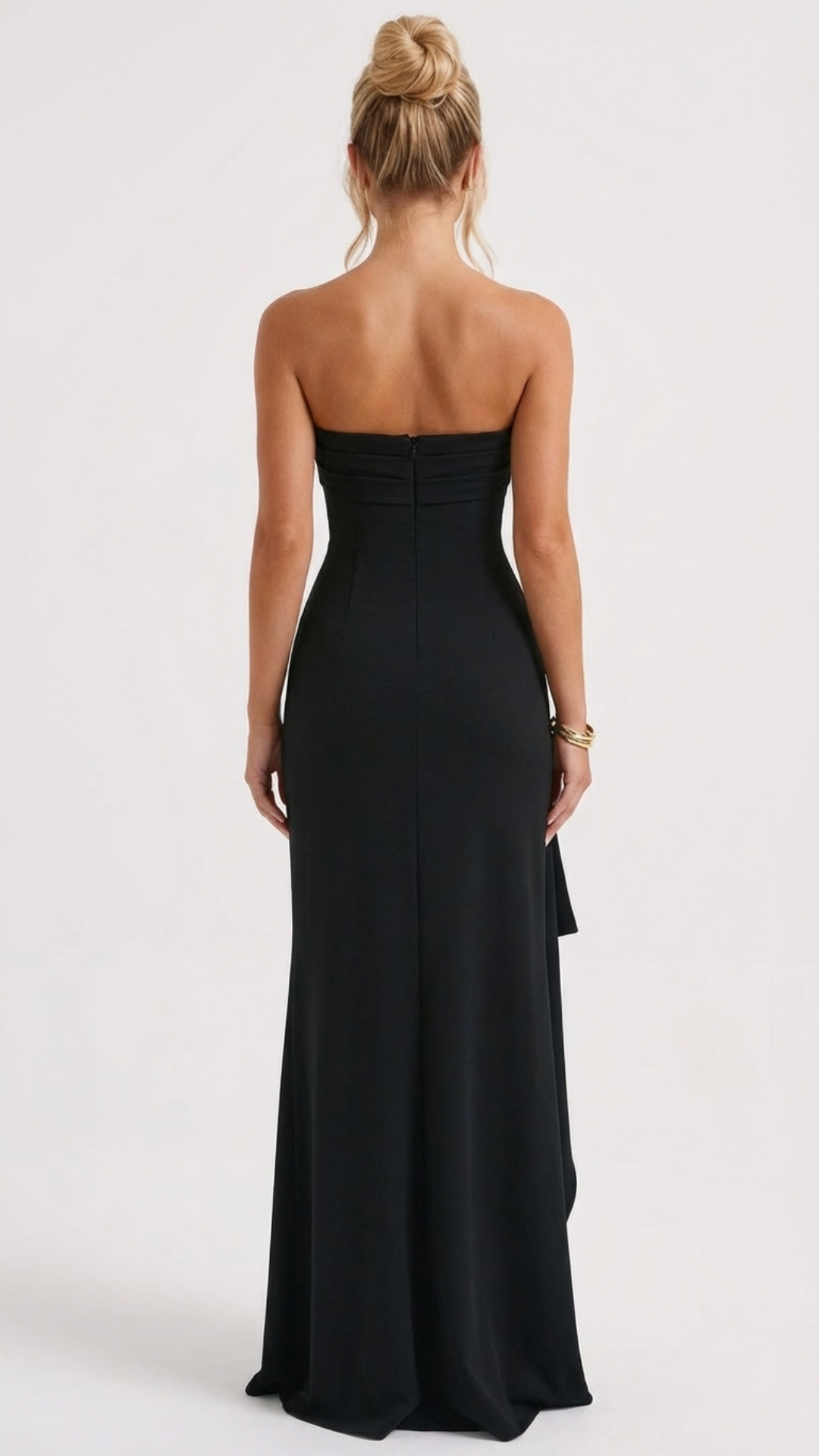 This dress is a: maxi
Women Formal Draped Slit Maxi Dress - product image 7