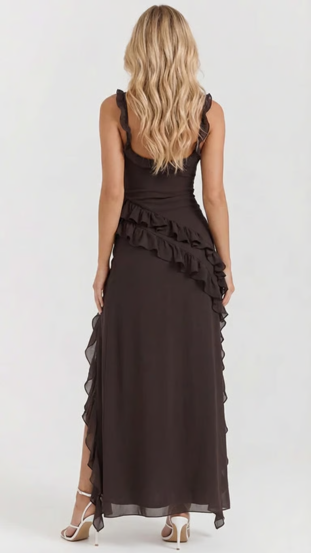 fall ruffle dress Baltic Born Womens Montaigne Ruffle Maxi Dress | Mulberry Floral