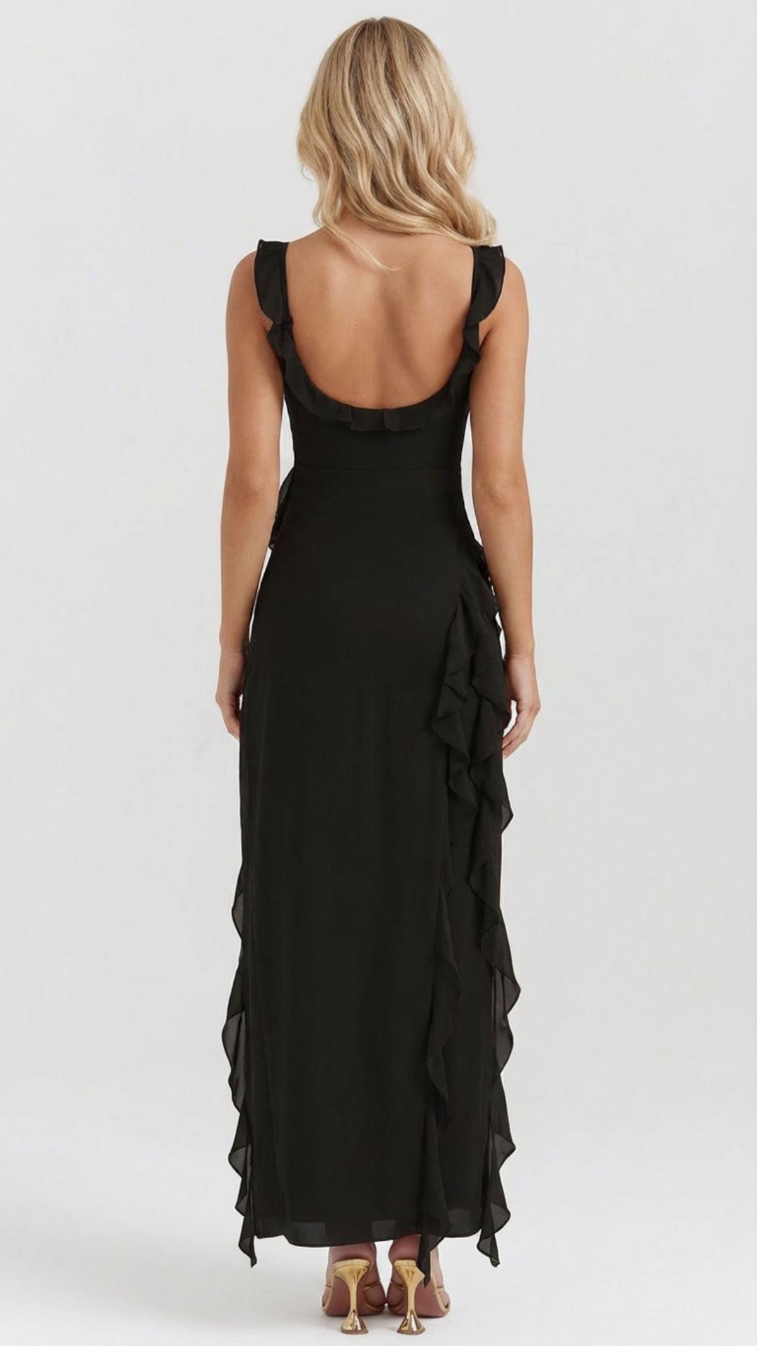 laverne asymmetrical ruffle maxi dress $695 ALICE + OLIVIA "Laverne" asymmetric ruffle maxi dress - Black Polka Dot - 4