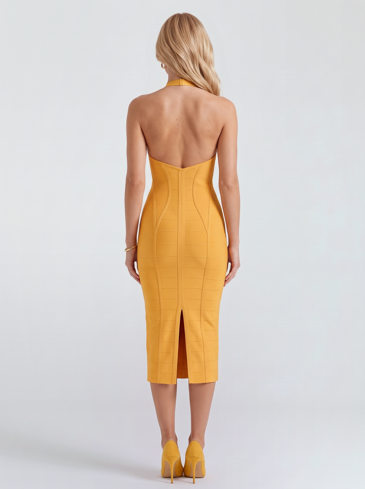 Silvia Bandage Midi Dress - Marigold
