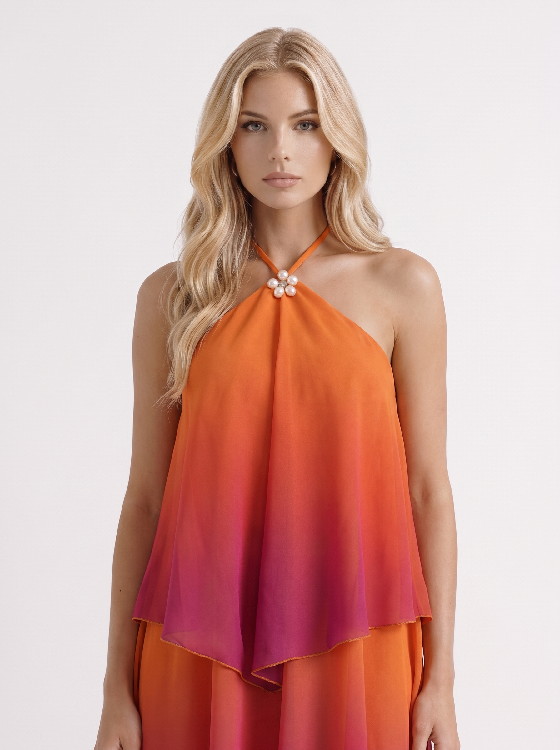 Sloane Drape Mini Dress - Orange