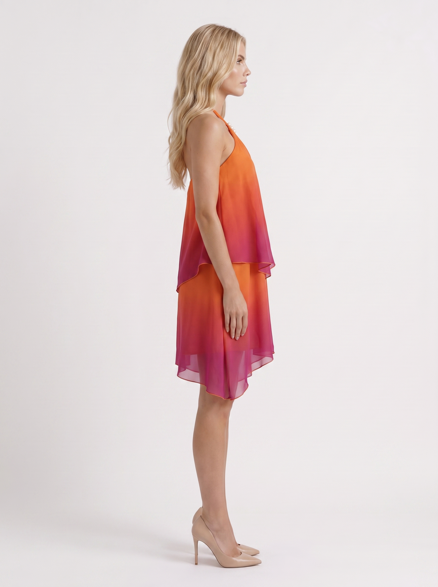 Sloane Drape Mini Dress - Orange
