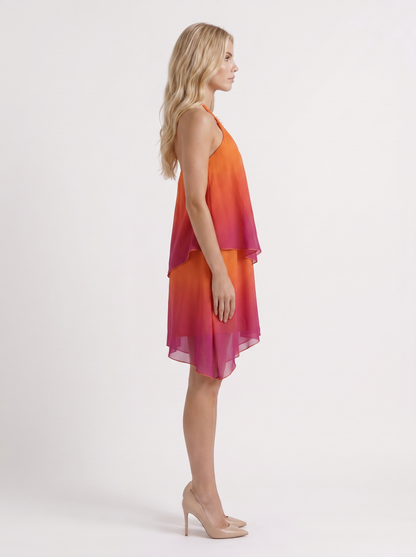 Sloane Drape Mini Dress - Orange