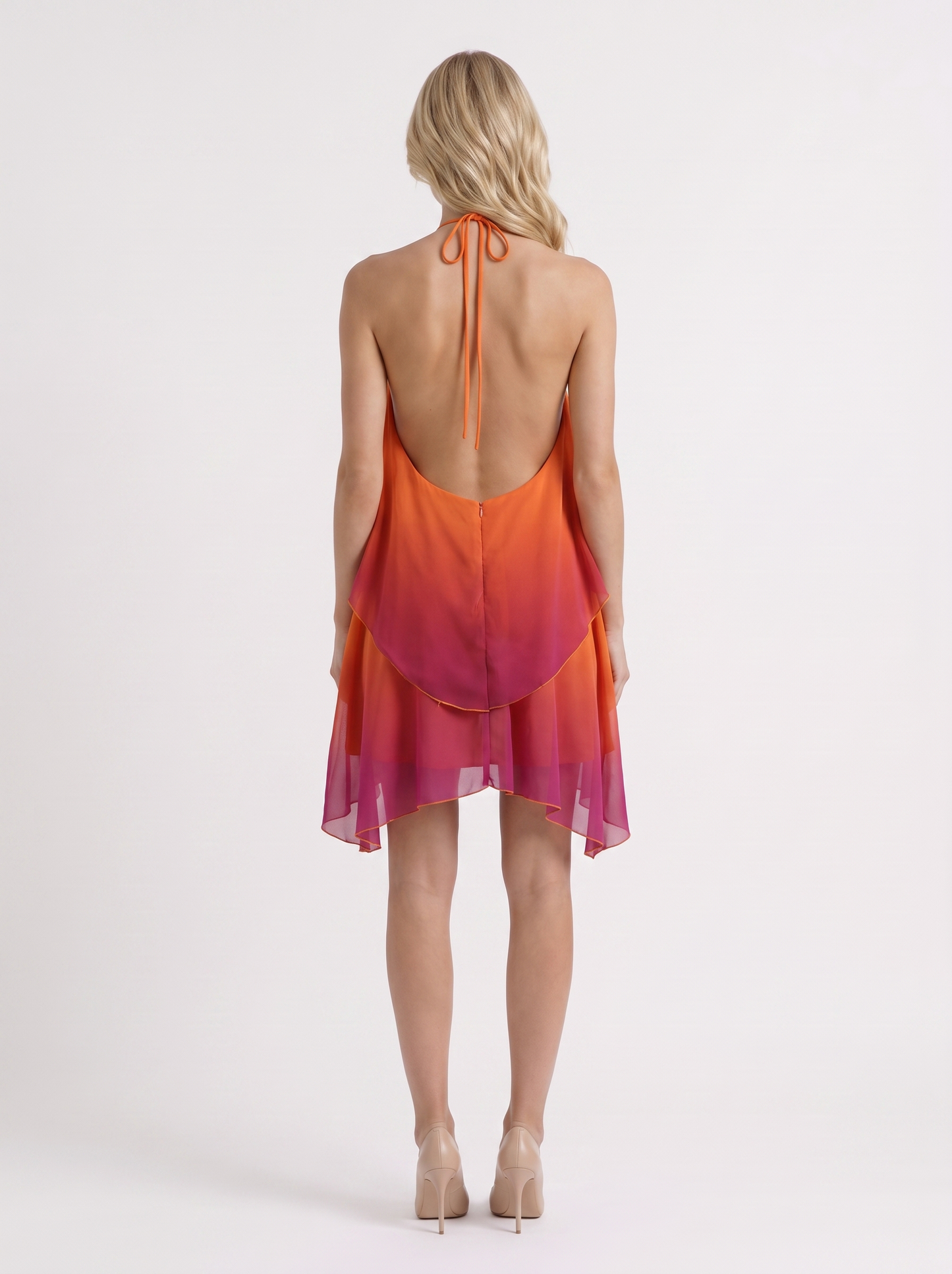 Sloane Drape Mini Dress - Orange