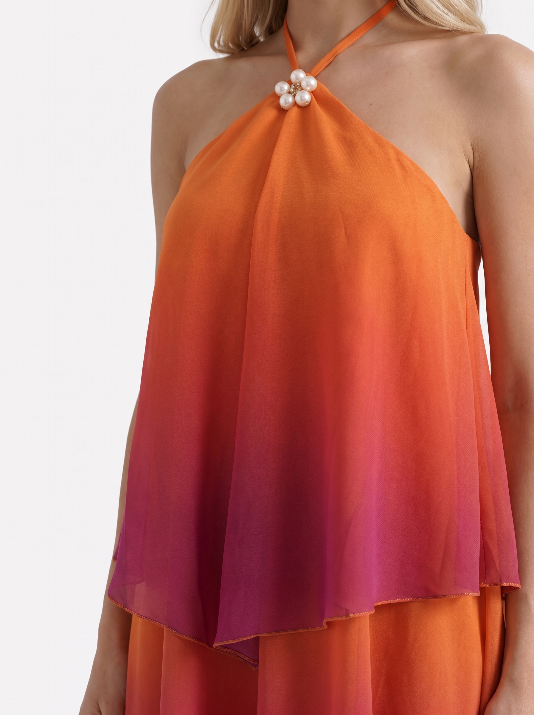 Sloane Drape Mini Dress - Orange