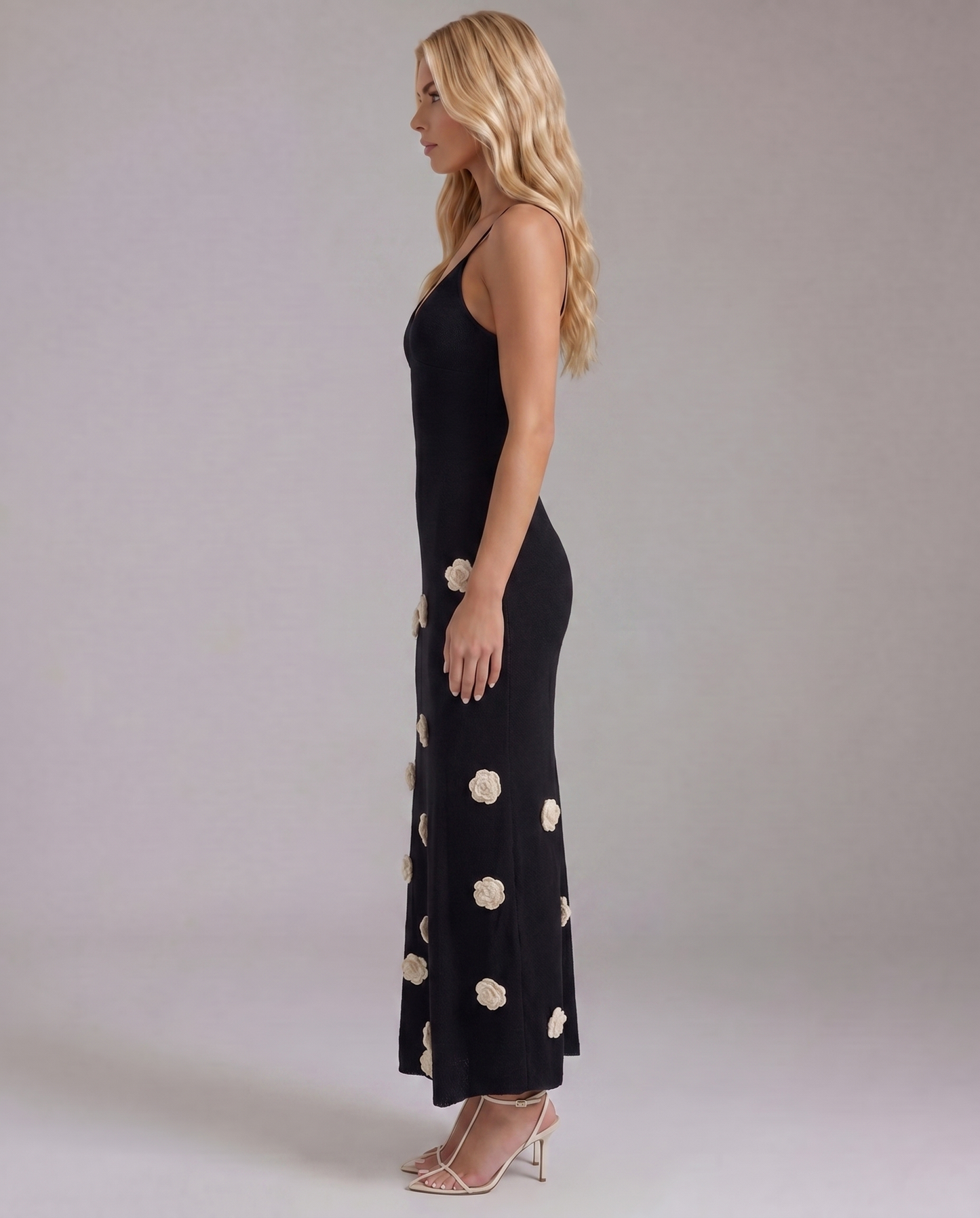 Suki Satin Slip Maxi Dress - Black