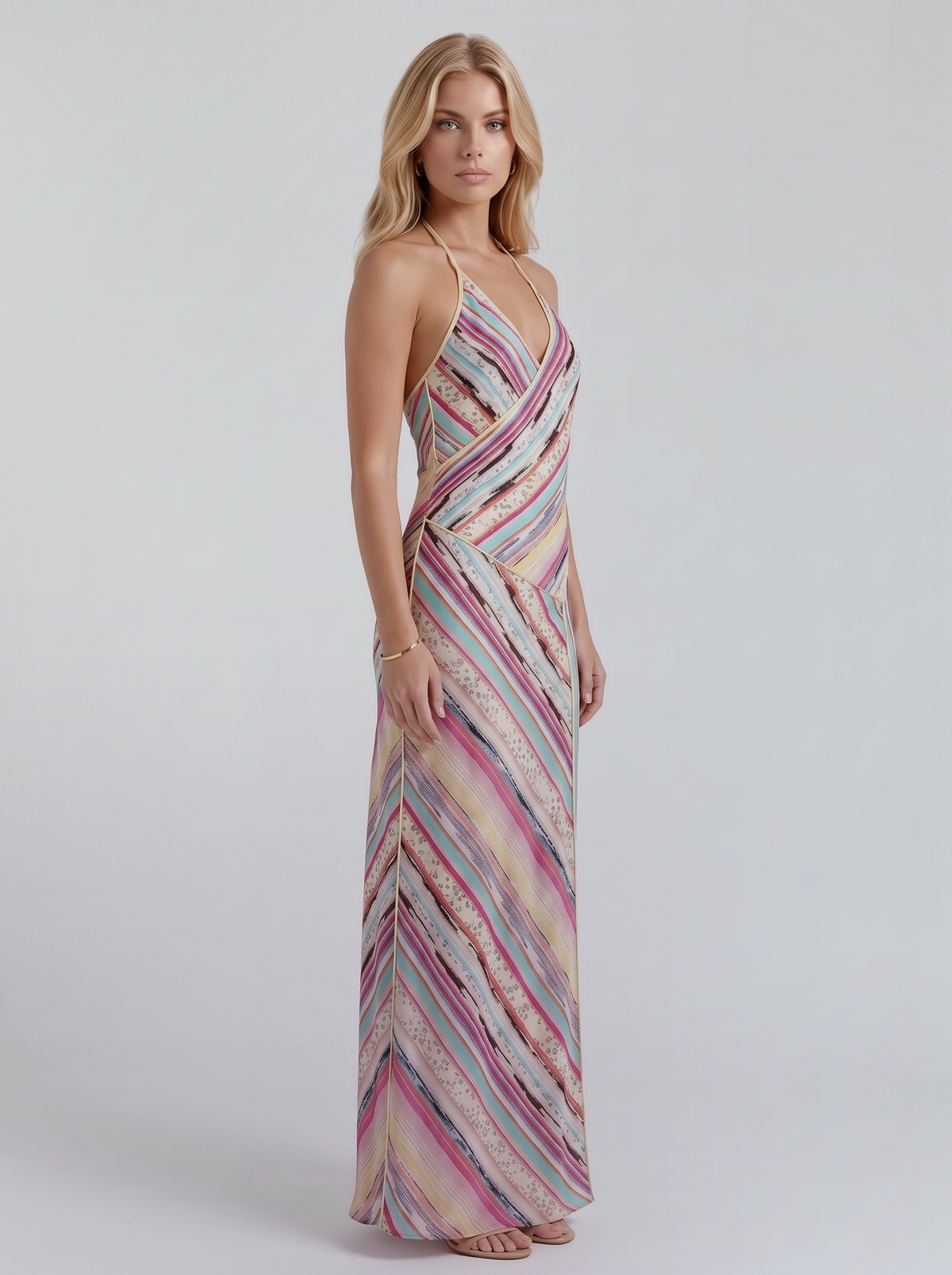 Sybil Striped Maxi Dress - Multicolor