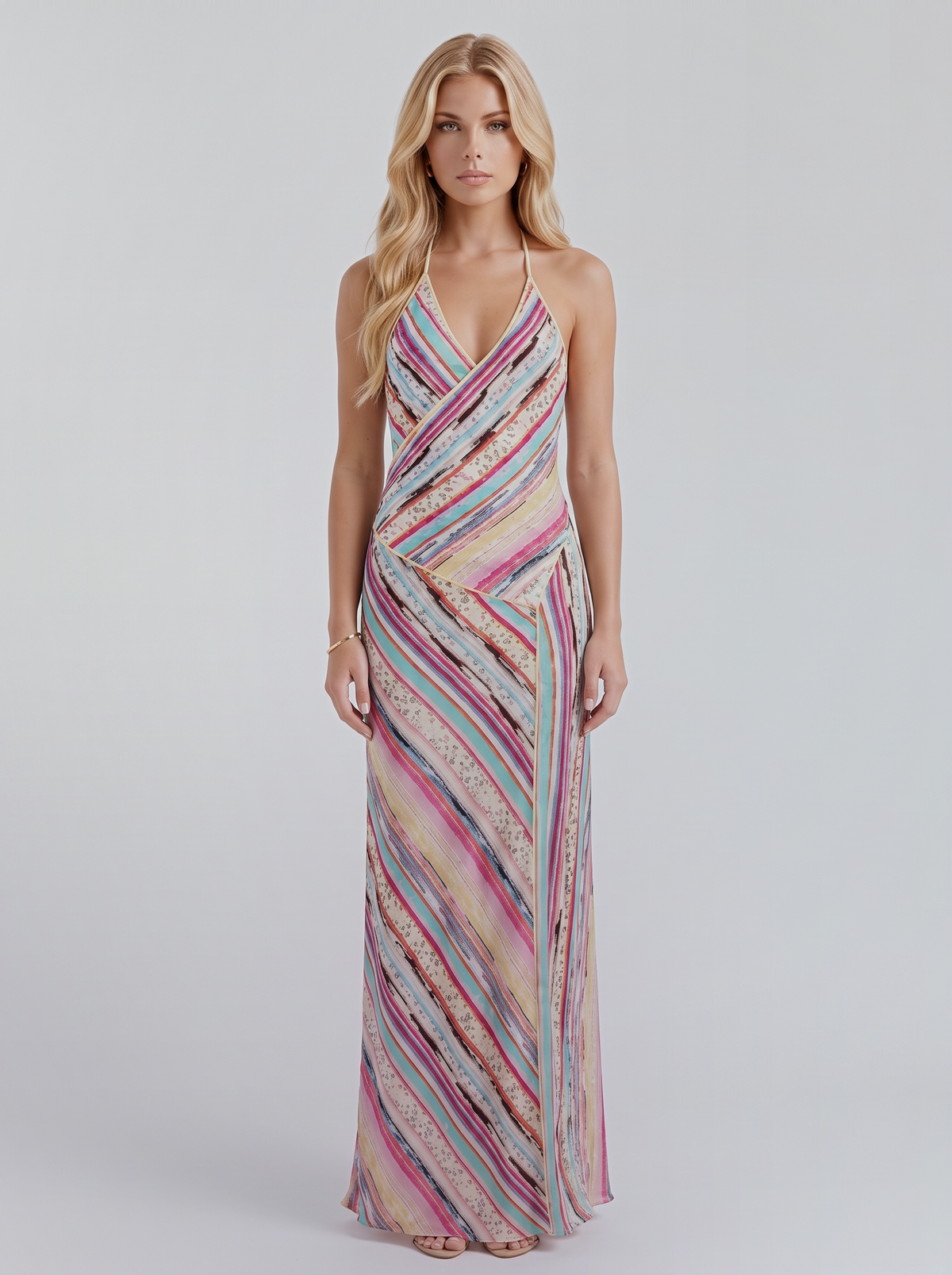 Sybil Striped Maxi Dress - Multicolor