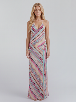 Sybil Striped Maxi Dress - Multicolor