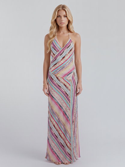 Sybil Striped Maxi Dress - Multicolor