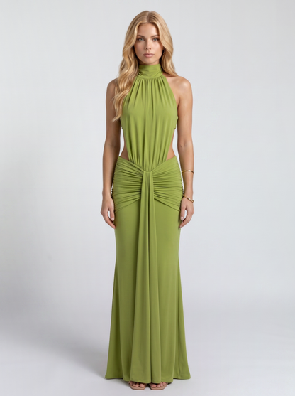 Tallulah Knot Maxi Dress - Green