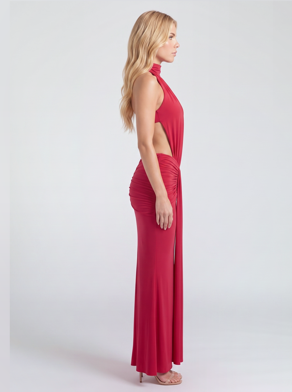 Tallulah Knot Maxi Dress - Red