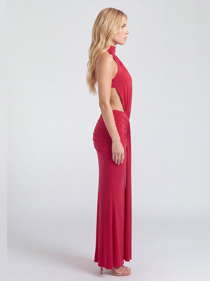 Tallulah Knot Maxi Dress - Red