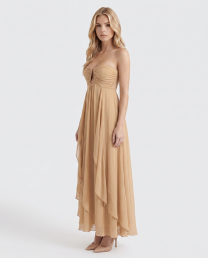 Tatum Keyhole Maxi Dress - Khaki