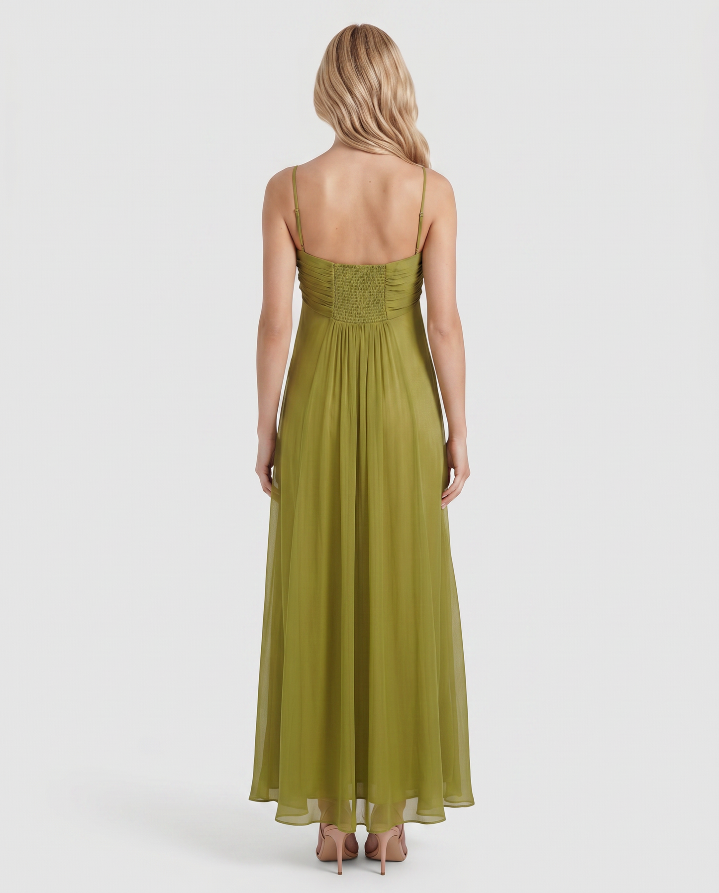 Tatum Keyhole Maxi Dress - Olive Green