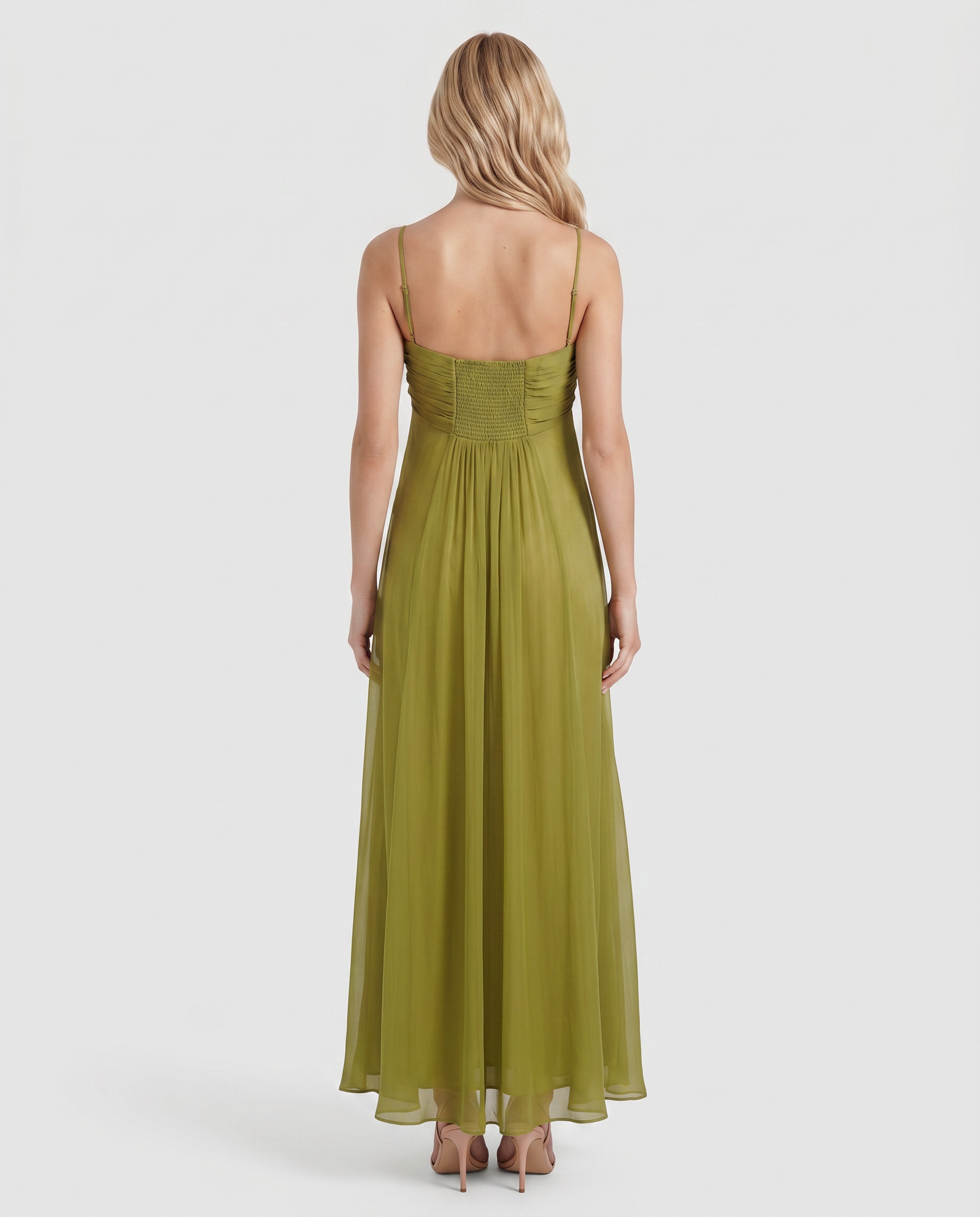 Tatum Keyhole Maxi Dress - Olive Green
