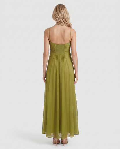 Tatum Keyhole Maxi Dress - Olive Green
