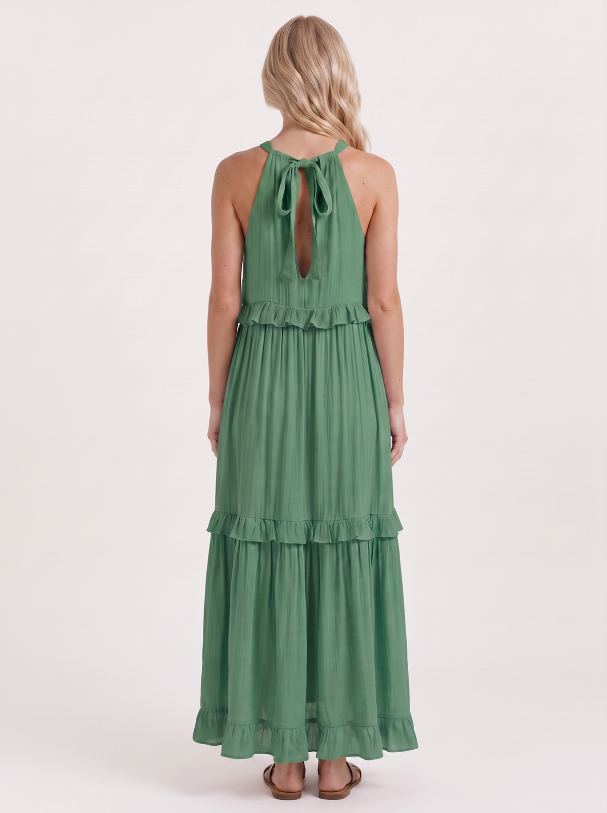 Thea Tiered Maxi Dress - Green