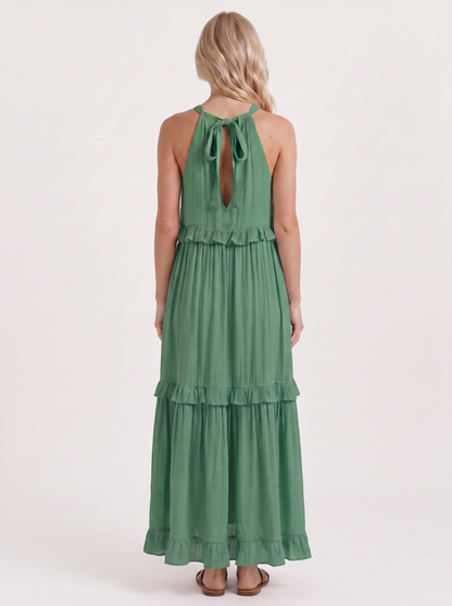 Thea Tiered Maxi Dress - Green