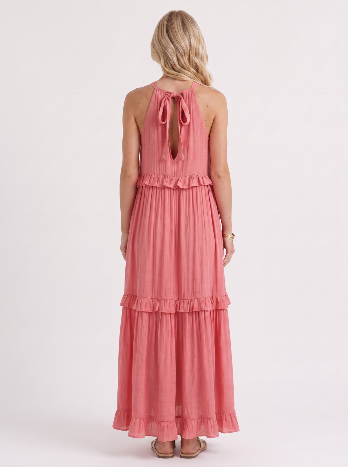 Thea Tiered Maxi Dress - Pink