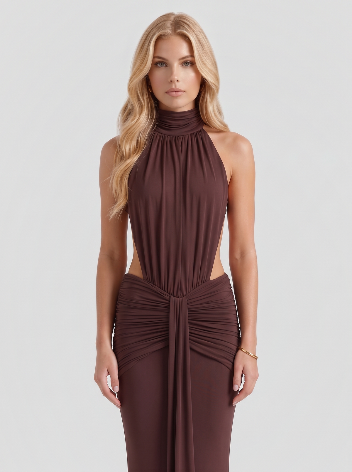 Tiffany Maxi Dress - Brown