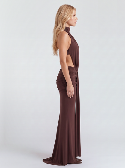 Tiffany Maxi Dress - Brown